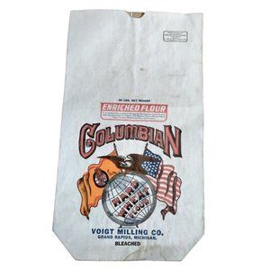 Voigts Crescent Brand Columbian Hard Wheat Flour Sack Bag Grand Rapids Milling
